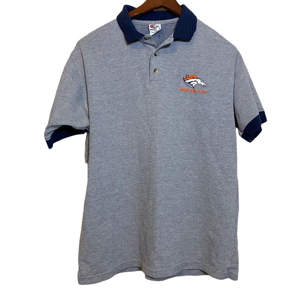 Denver Broncos True Fan Polo Men’s Adult Medium Shirt
